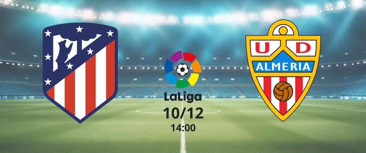 Atlético de Madrid contra el Almería el 10/12 a las 14:000